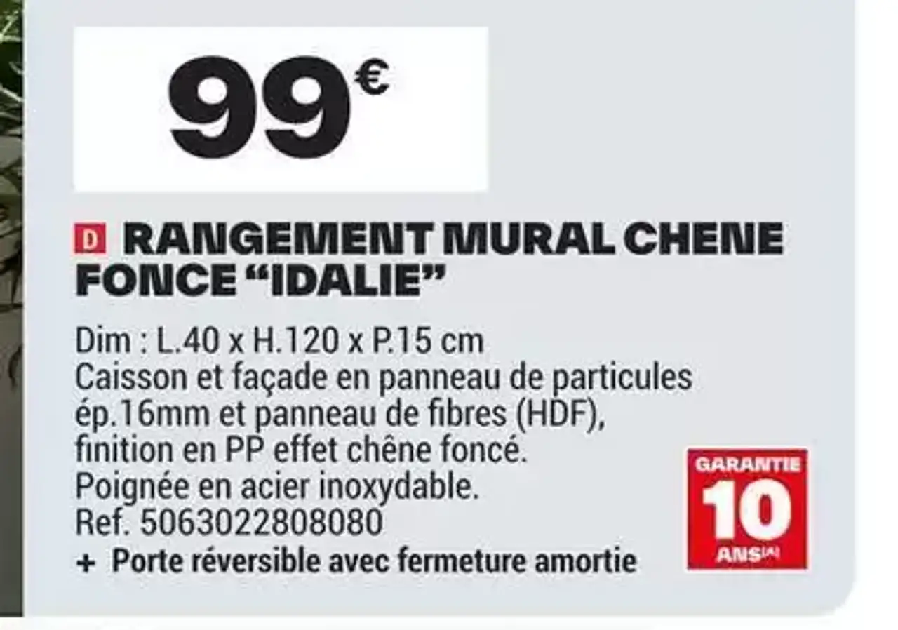 Rangement mural chêne foncé "Idalie" Cooke & Lewis