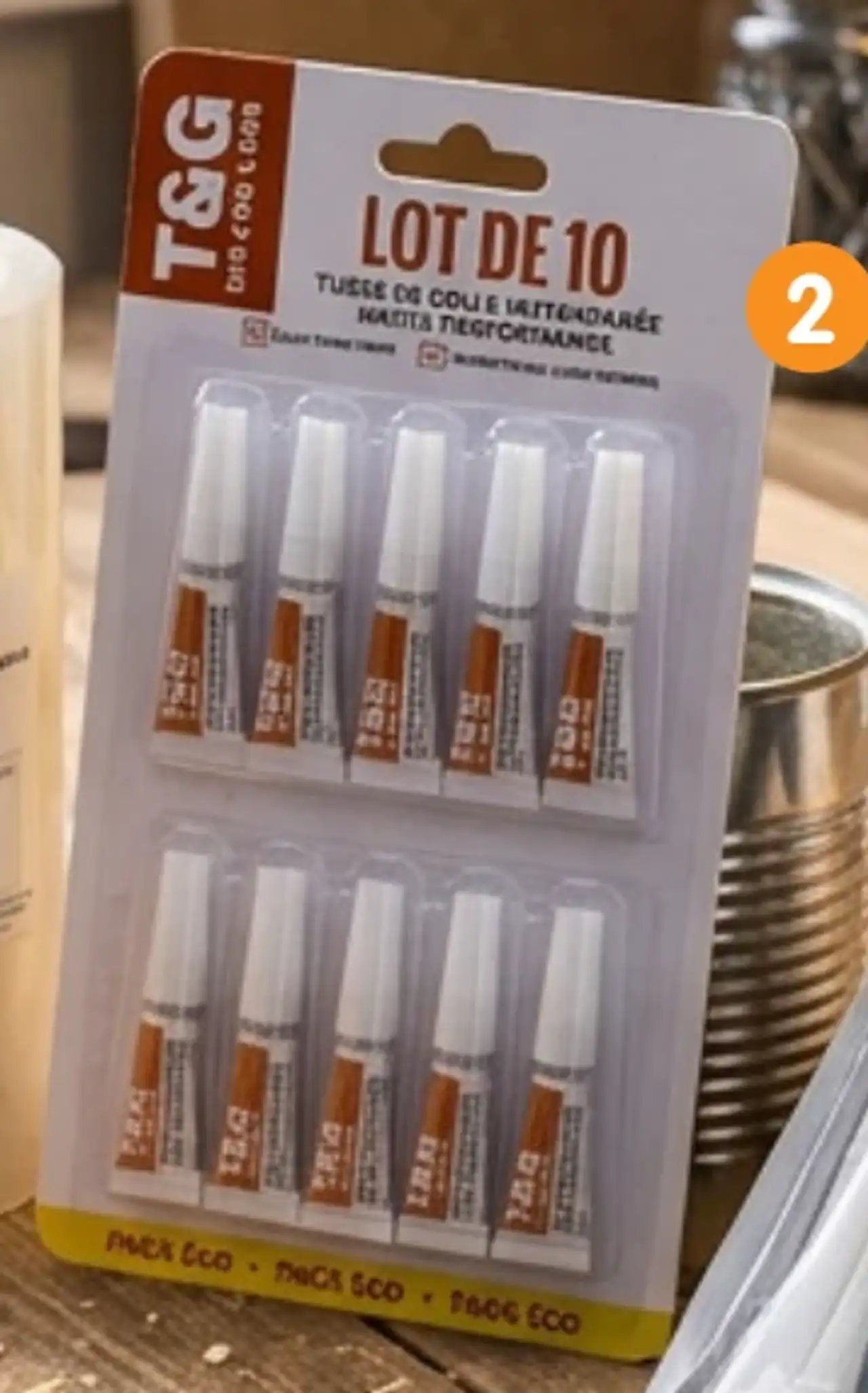 Pack éco de 10 super glue T&G FOR LESS