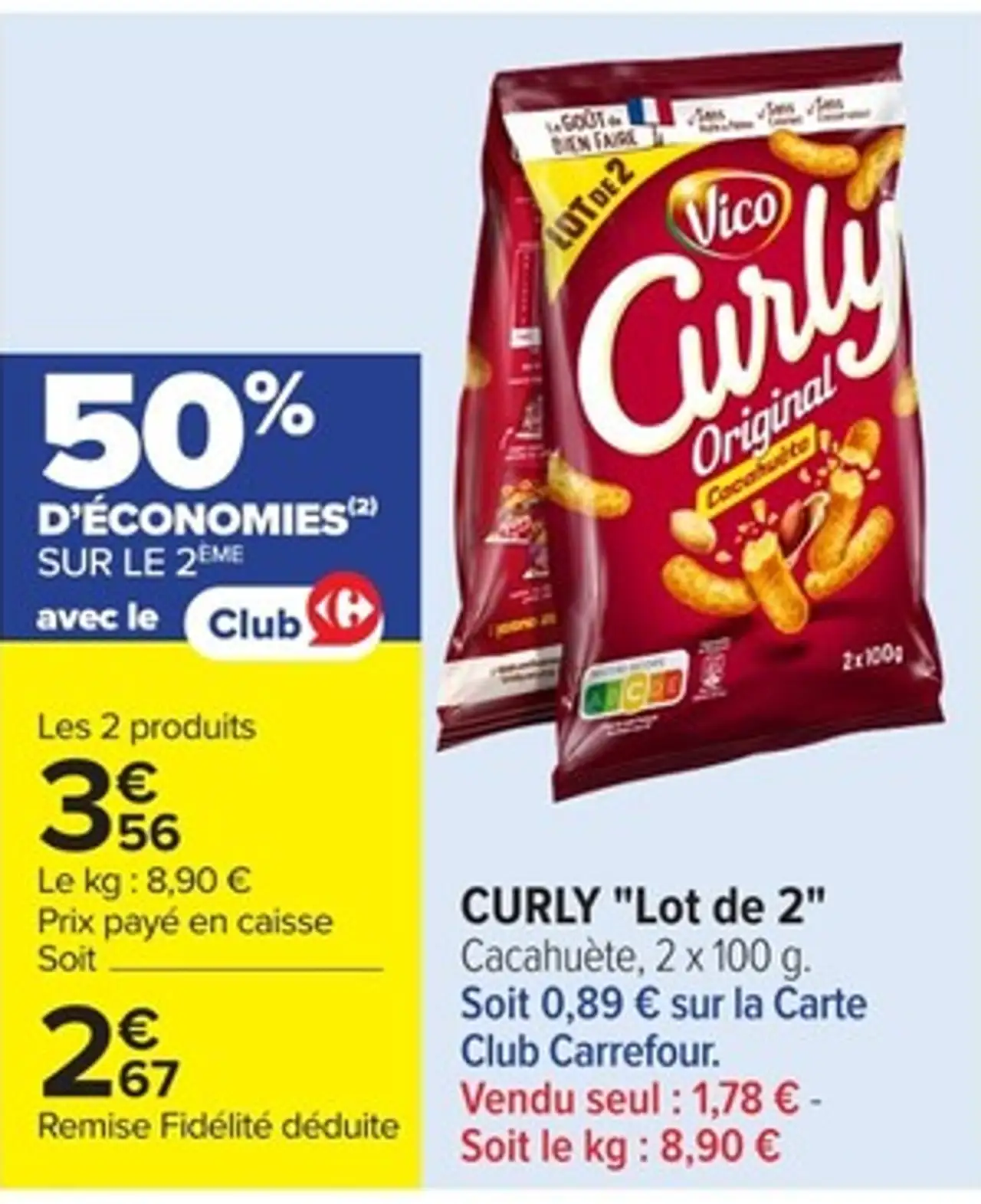 Cacahuètes Curly "Lot de 2" Vico