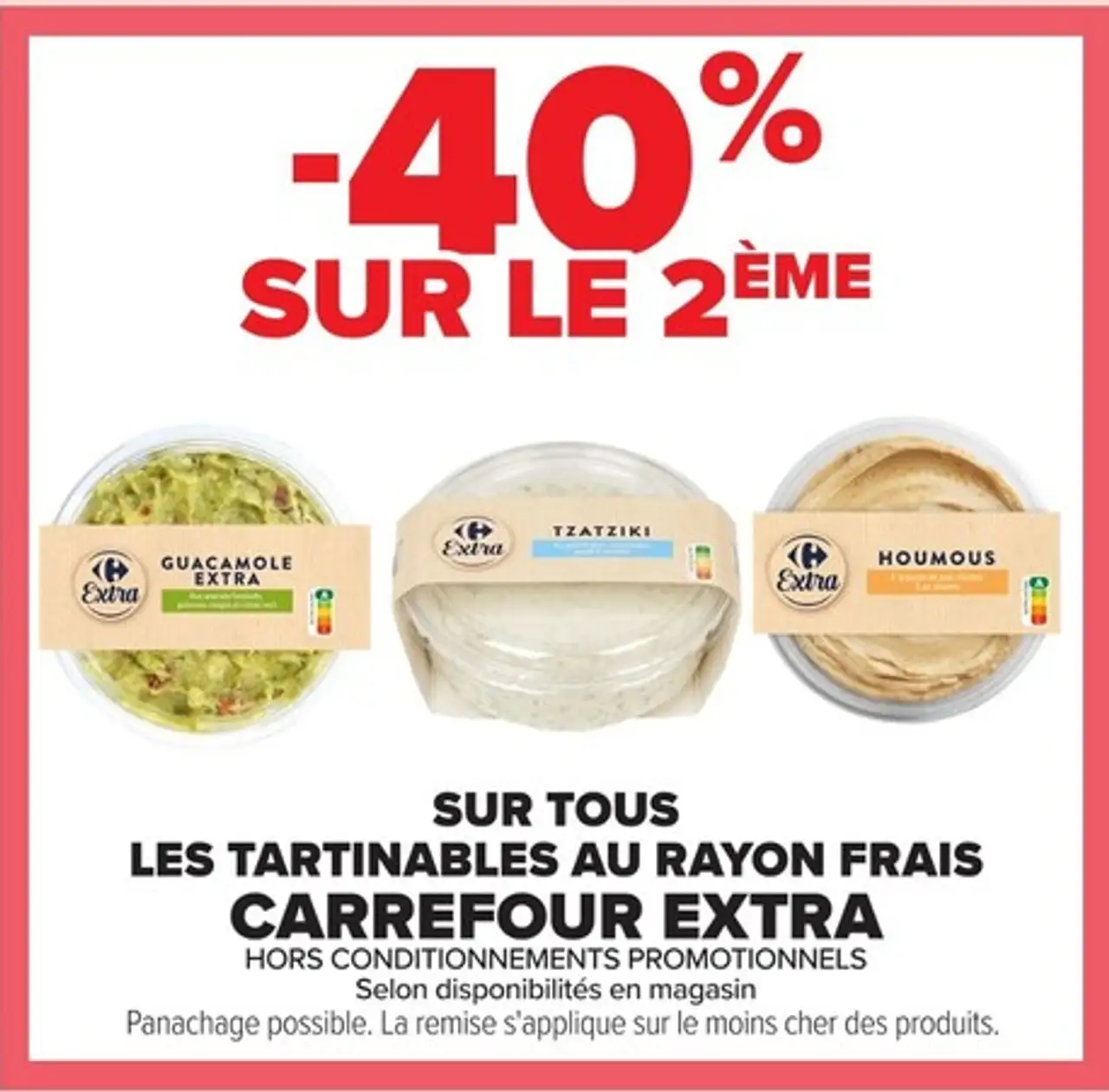 Tartinables au rayon frais Carrefour Extra