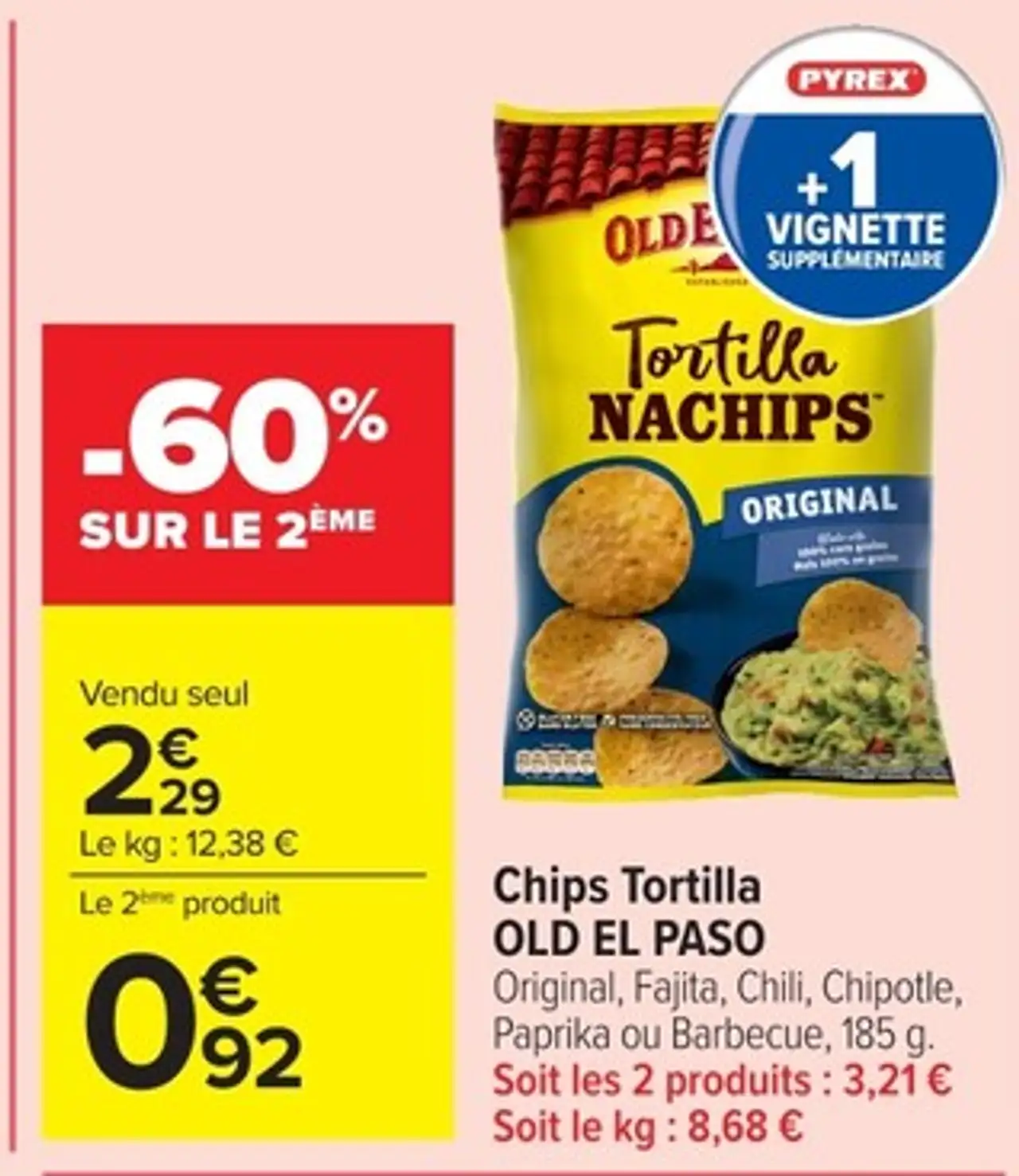 Chips Tortilla OLD EL PASO Original, Fajita, Chili, Chipotle, Paprika ou Barbecue