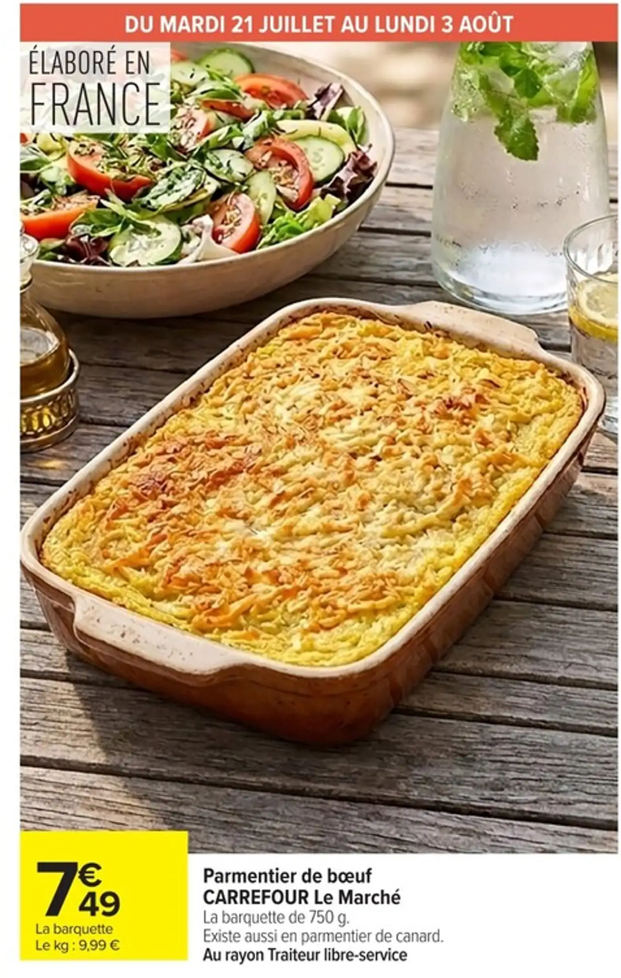 Parmentier de bœuf CARREFOUR Le Marché