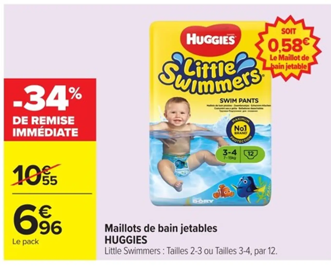 Maillots de bain jetables Huggies Little Swimmers
