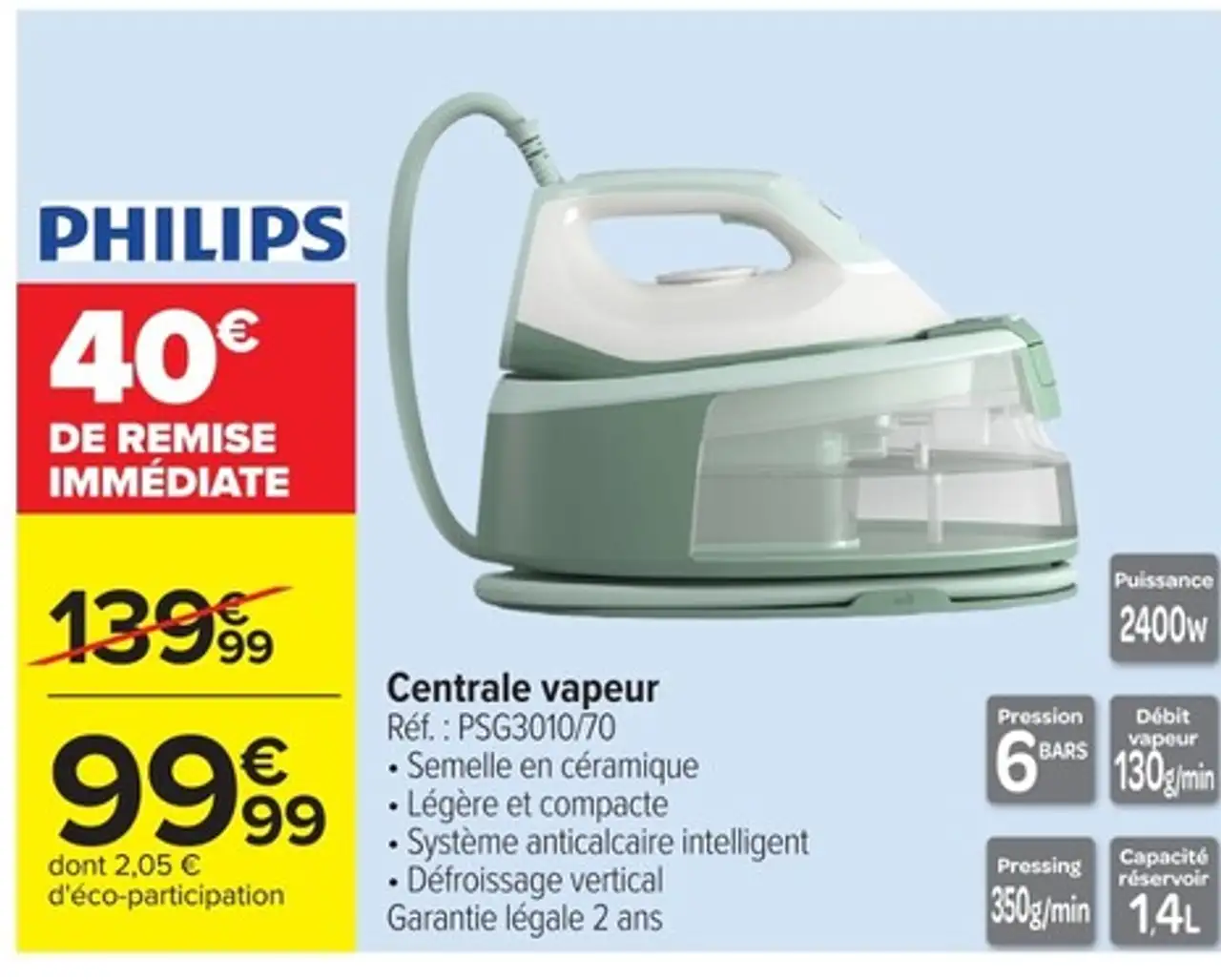 Centrale vapeur Philips PSG3010/70