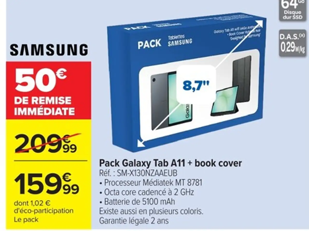Pack Galaxy Tab A11 + book cover Samsung