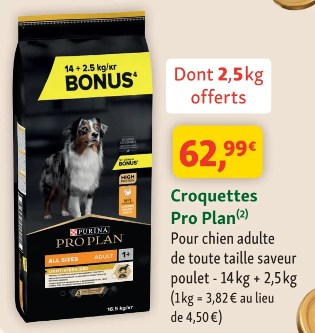Croquettes Pro Plan Pour chien adulte de toute taille saveur poulet
