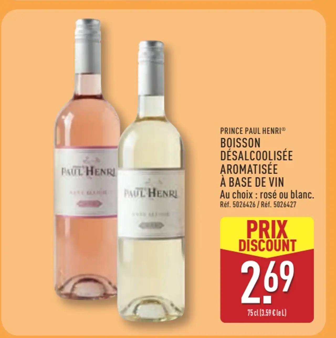 Prince Paul Henri Boisson Désalcoolisée Aromatisée à base de Vin