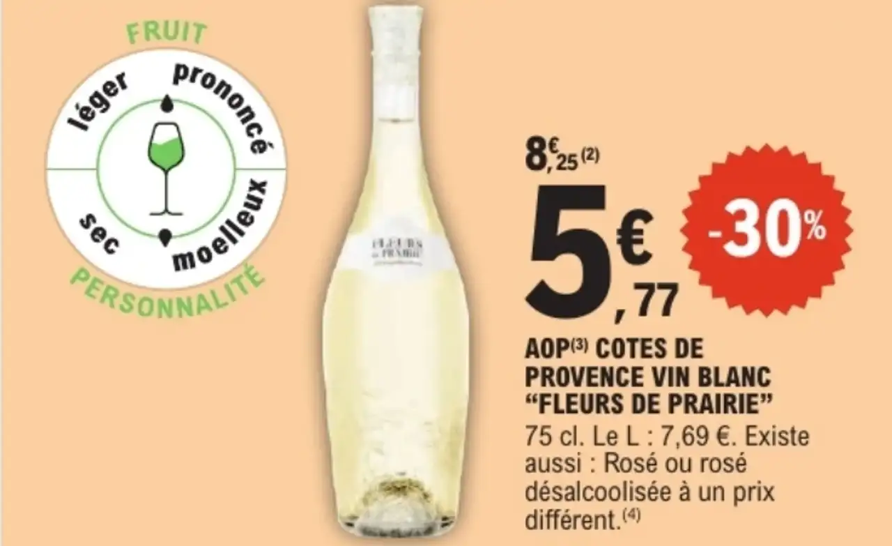AOP Cotes de Provence Vin Blanc "Fleurs de Prairie"