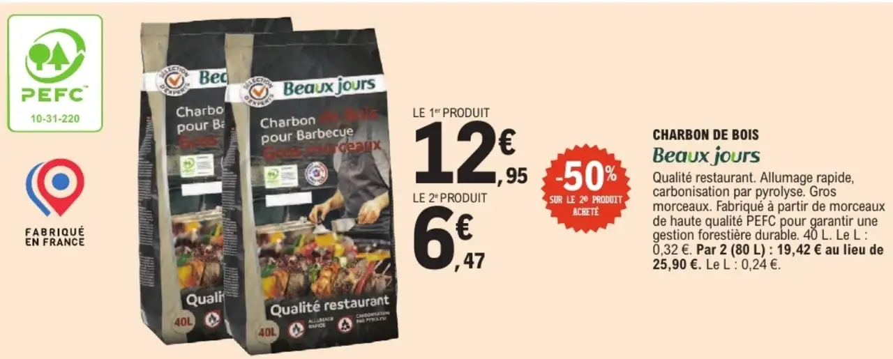 Charbon de bois Beaux Jours