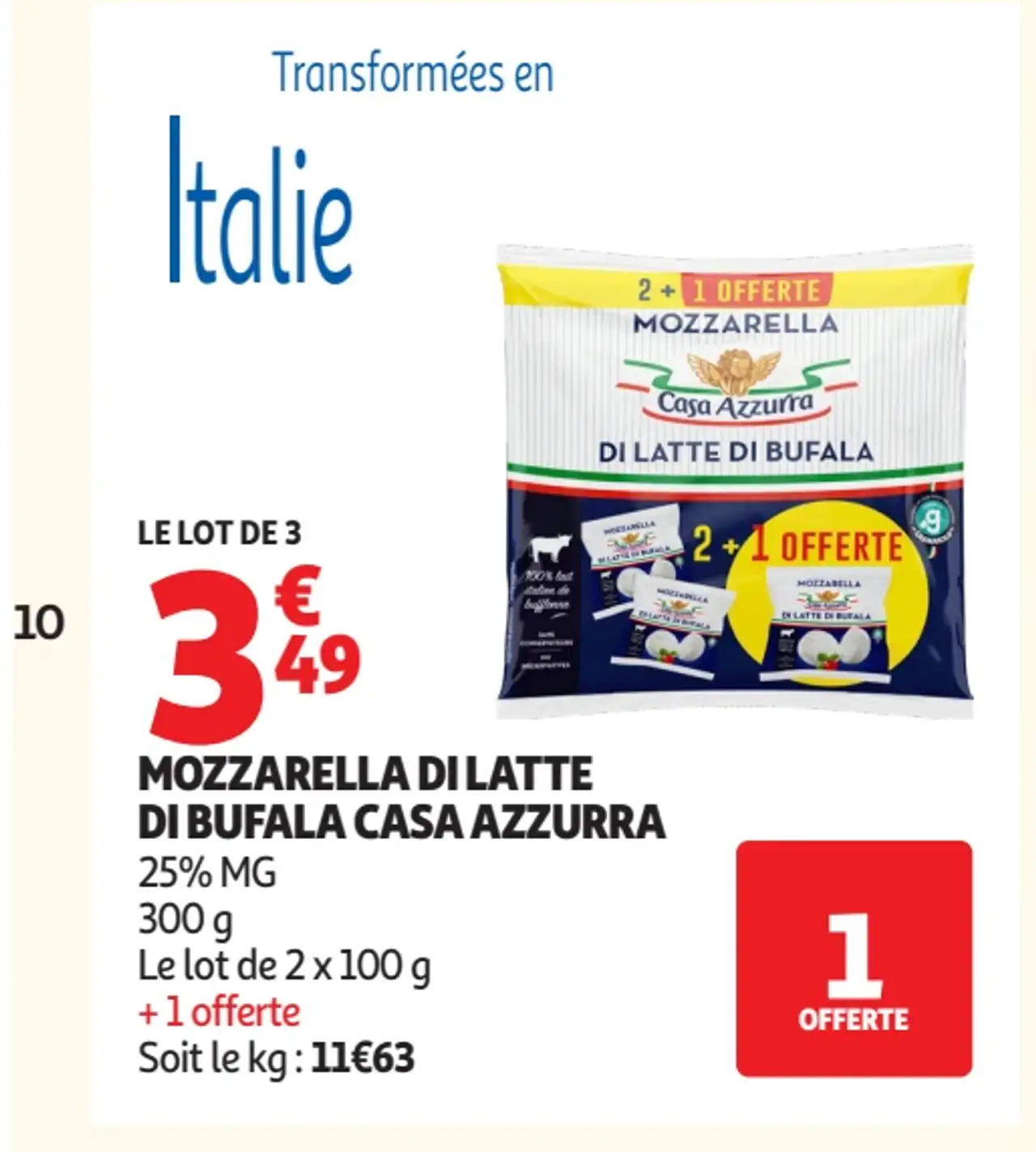 Mozzarella di Latte di Bufala Casa Azzurra