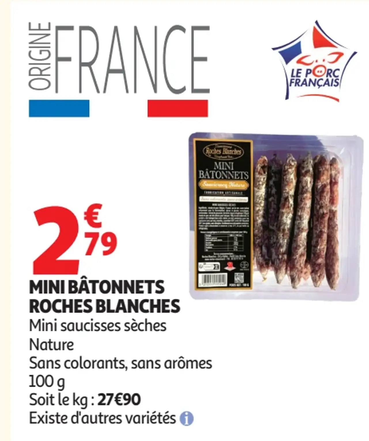 Roches Blanches Mini bâtonnets