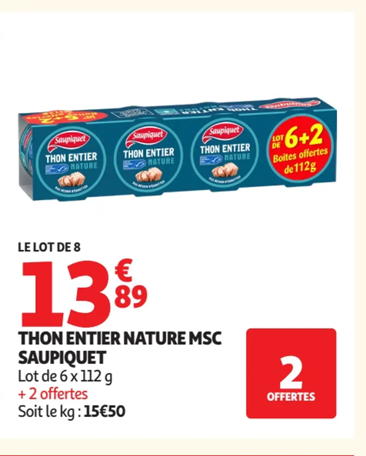 Thon entier nature MSC Saupiquet