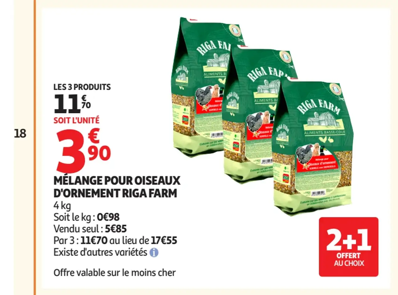 Mélange pour oiseaux d'ornement Riga Farm