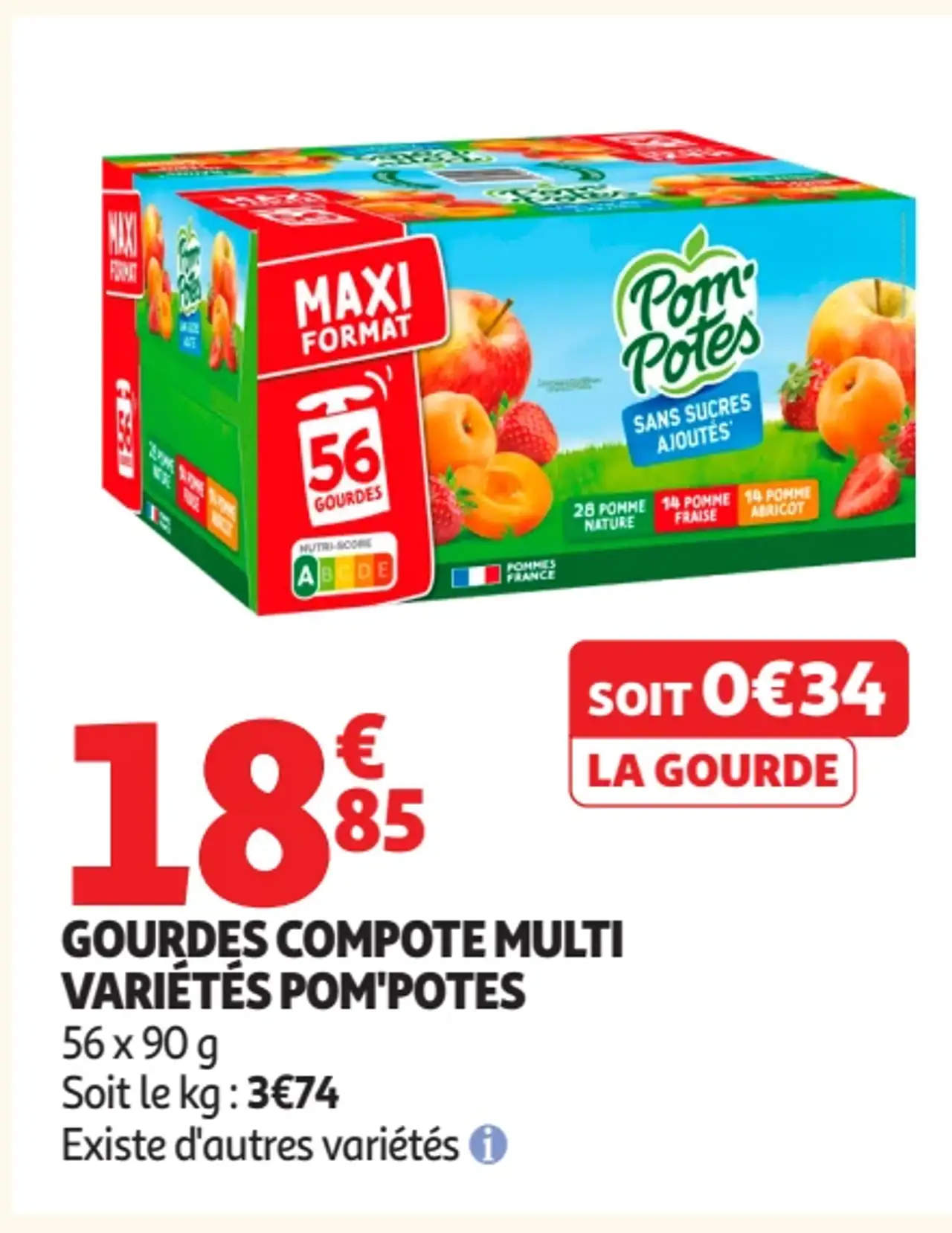 Gourdes compote multi variétés Pom'Potes