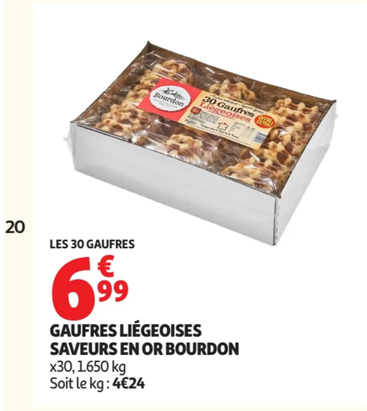 Gaufres Liégeoises Saveurs en Or Bourdon