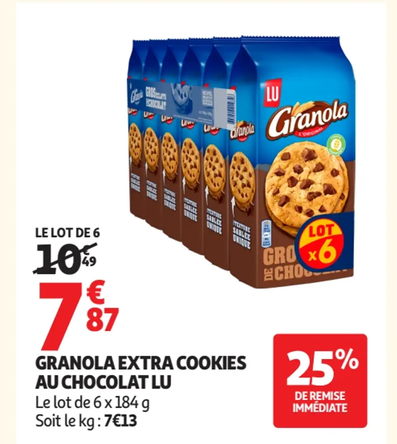 Granola Extra Cookies au chocolat LU