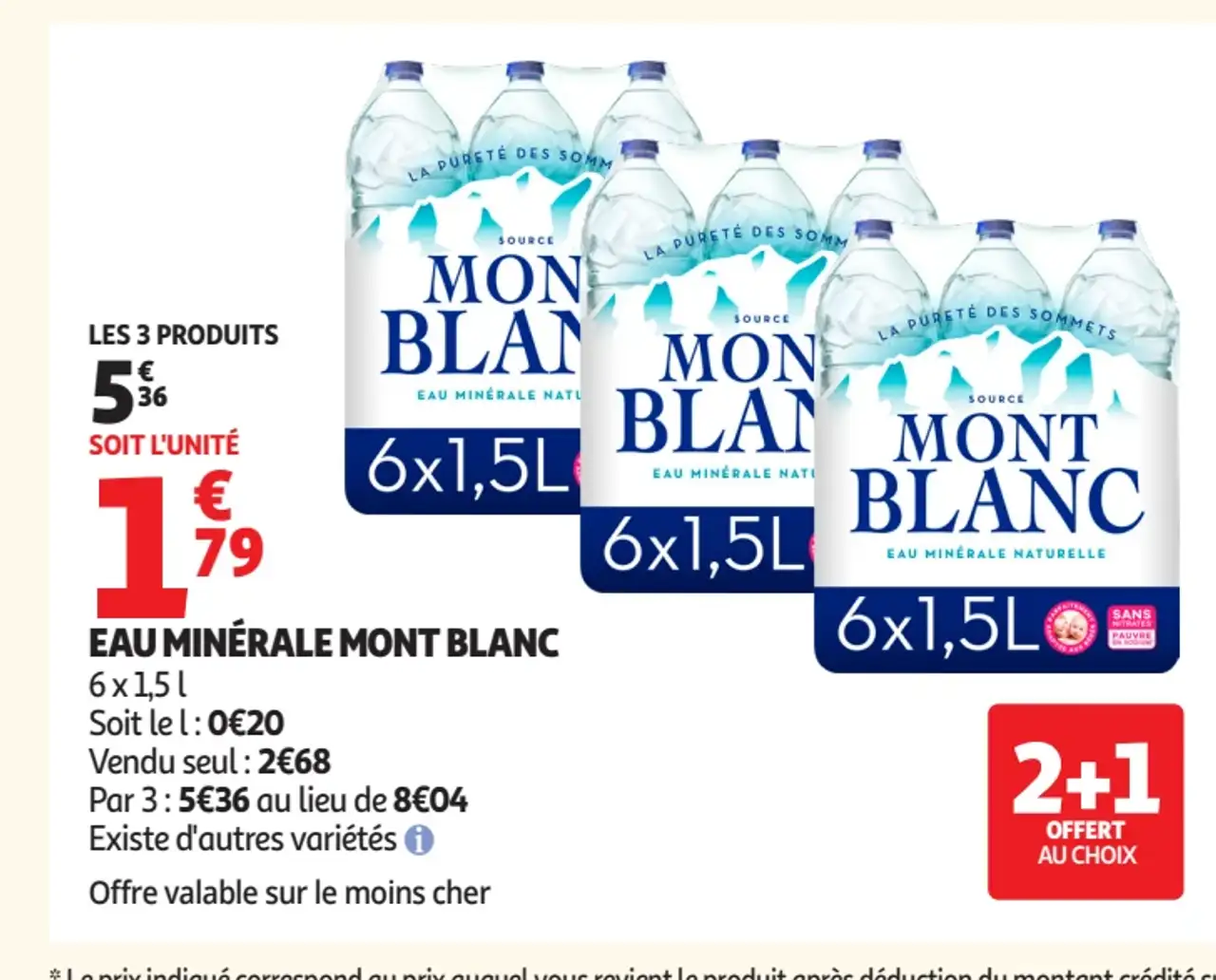Eau minérale naturelle Mont Blanc