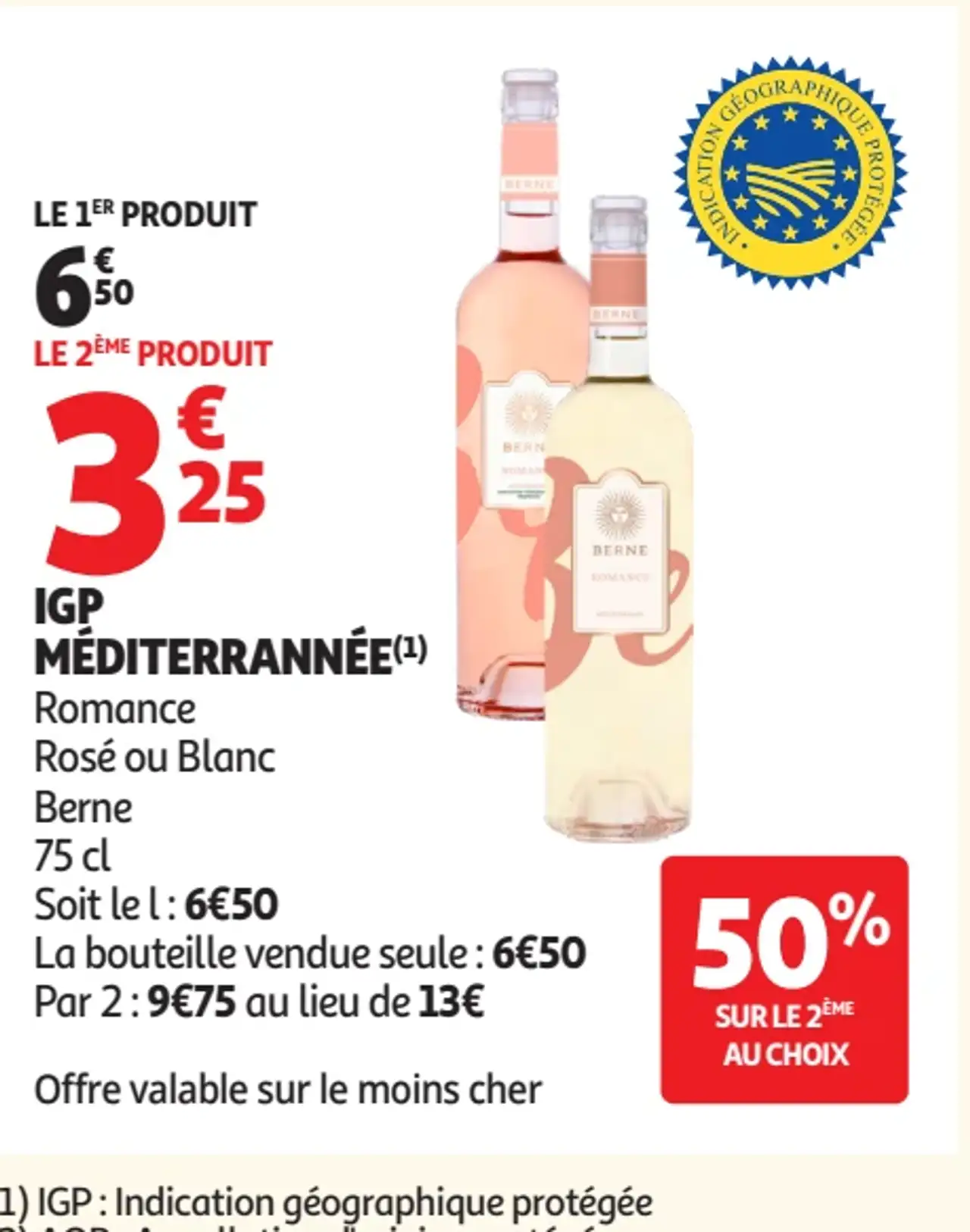 IGP Méditerranée Romance Berne Rosé ou Blanc