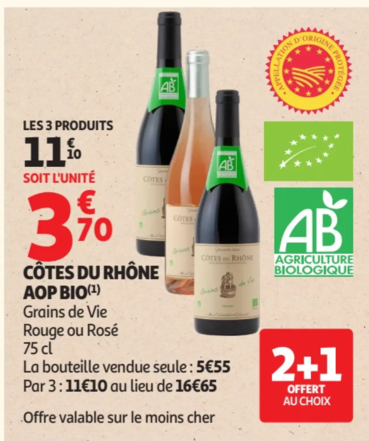 Côtes du Rhône AOP Bio Grains de Vie