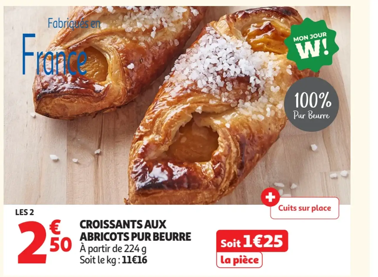 Croissants aux abricots pur beurre