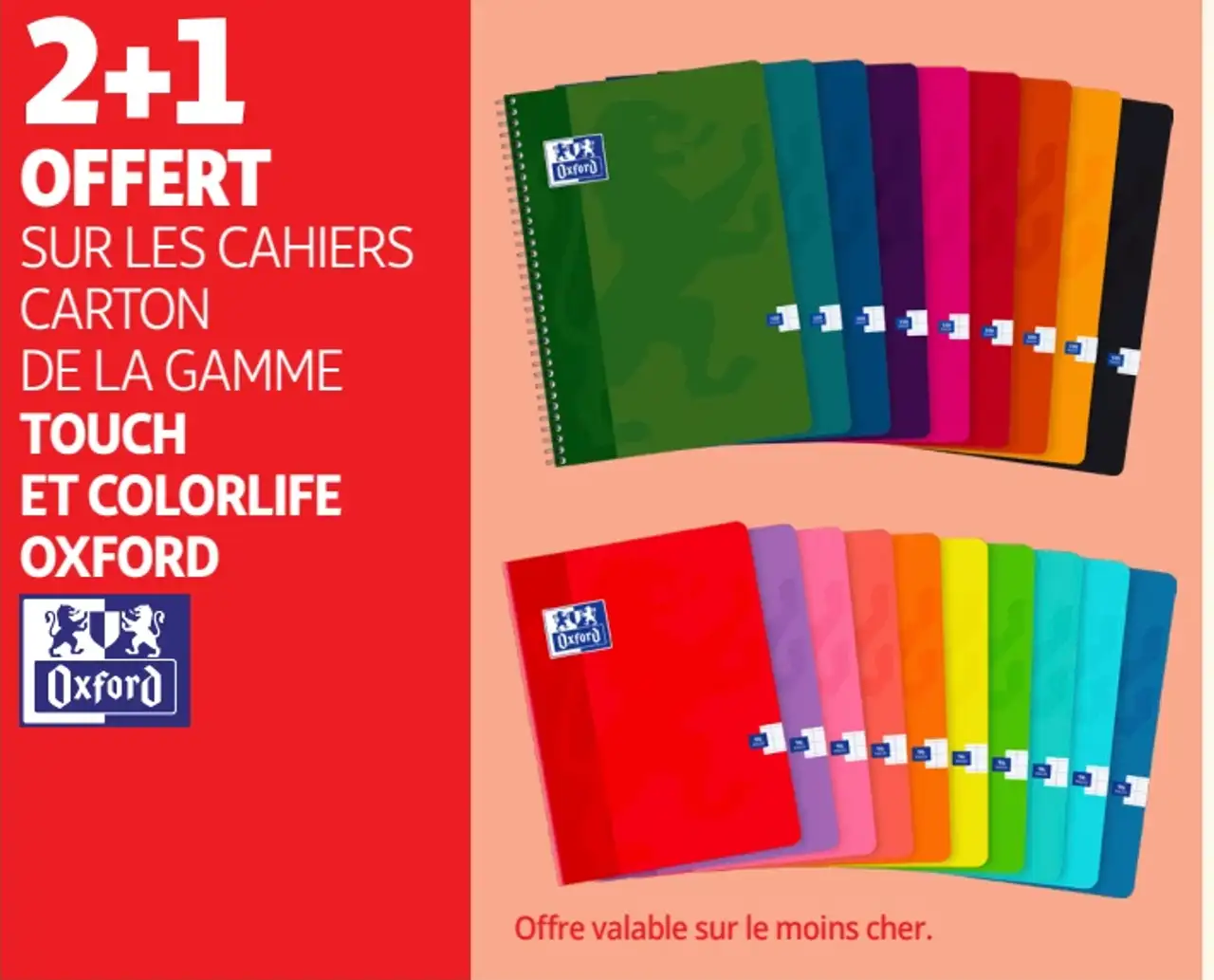 Cahiers carton de la gamme Touch et Colorlife Oxford