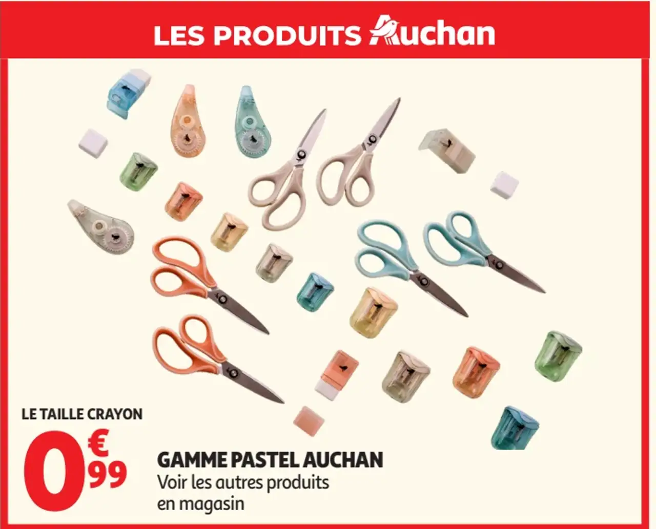 Gamme Pastel Auchan (Taille crayon)