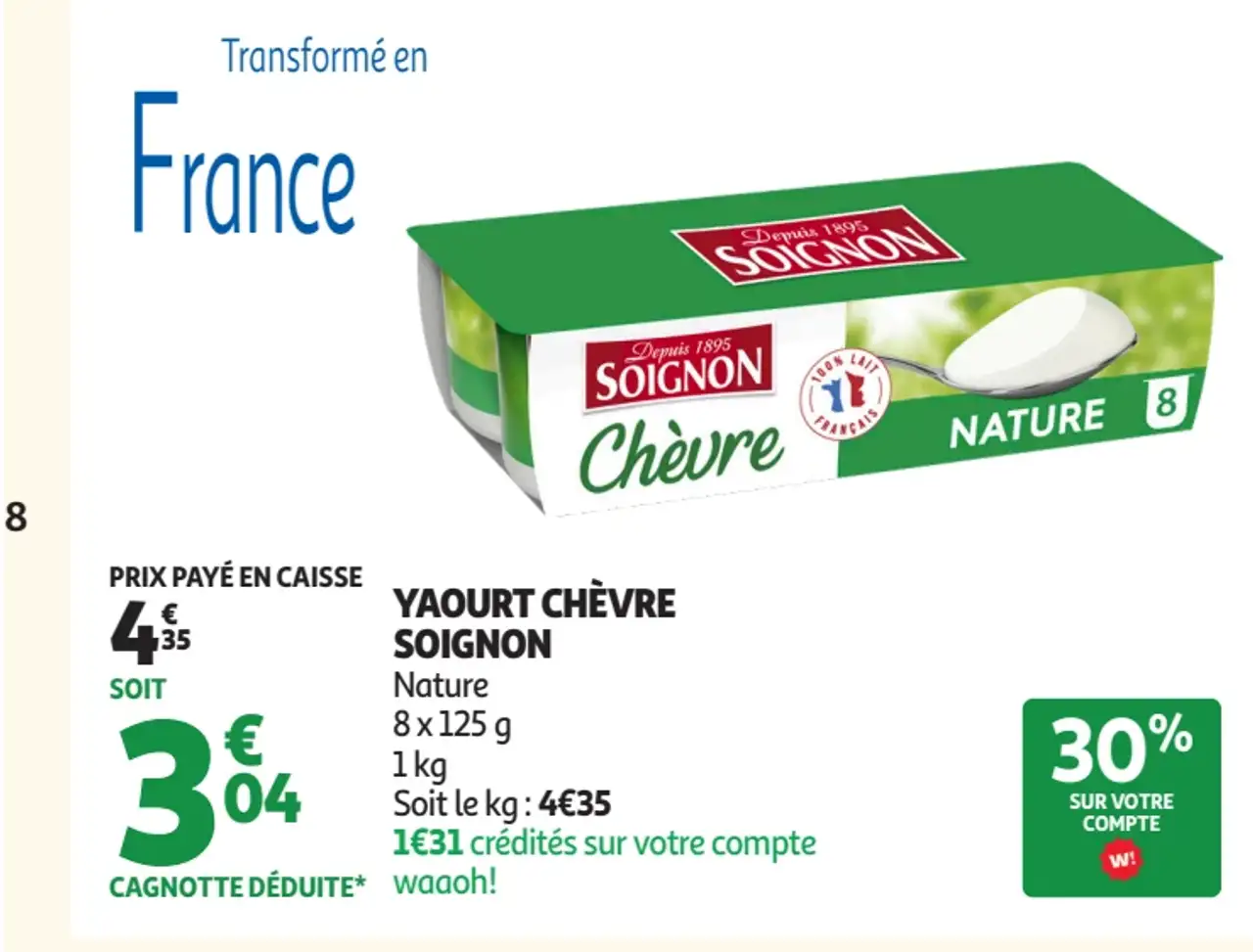YAOURT CHÈVRE SOIGNON Nature