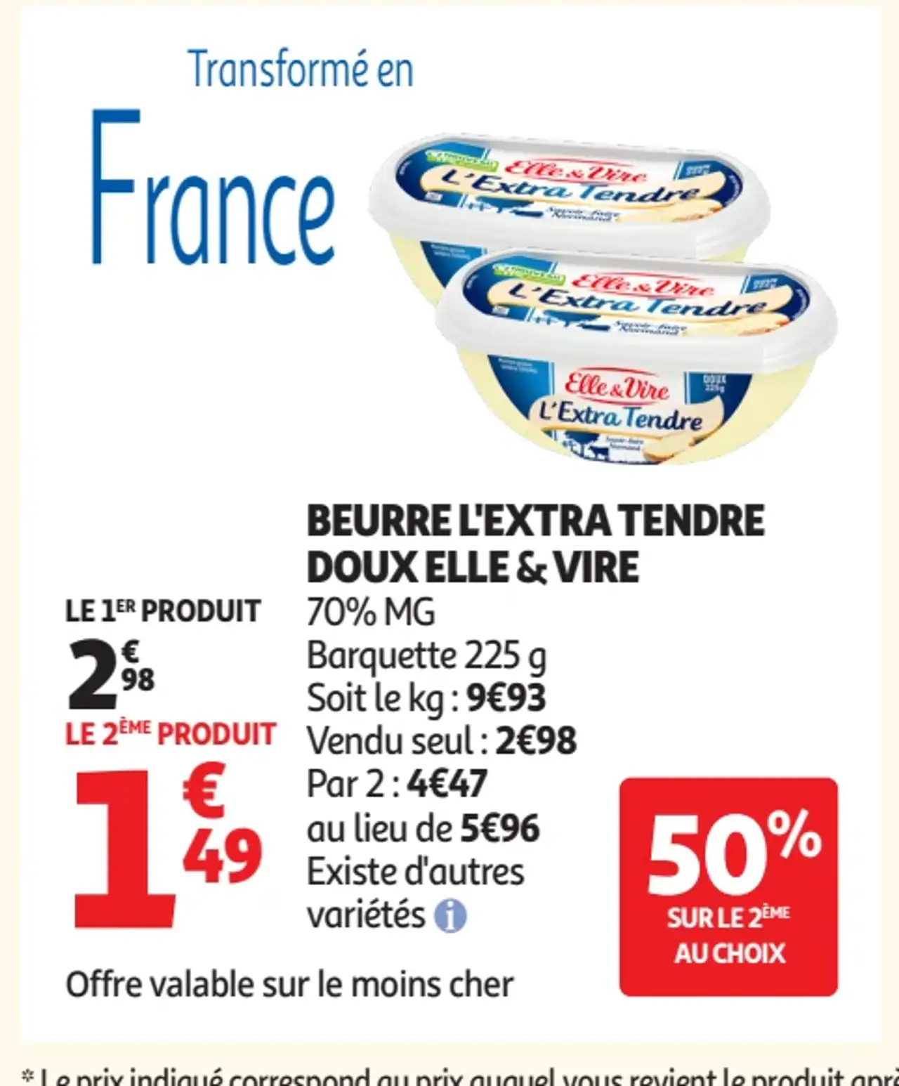 Beurre l'Extra Tendre Doux Elle & Vire