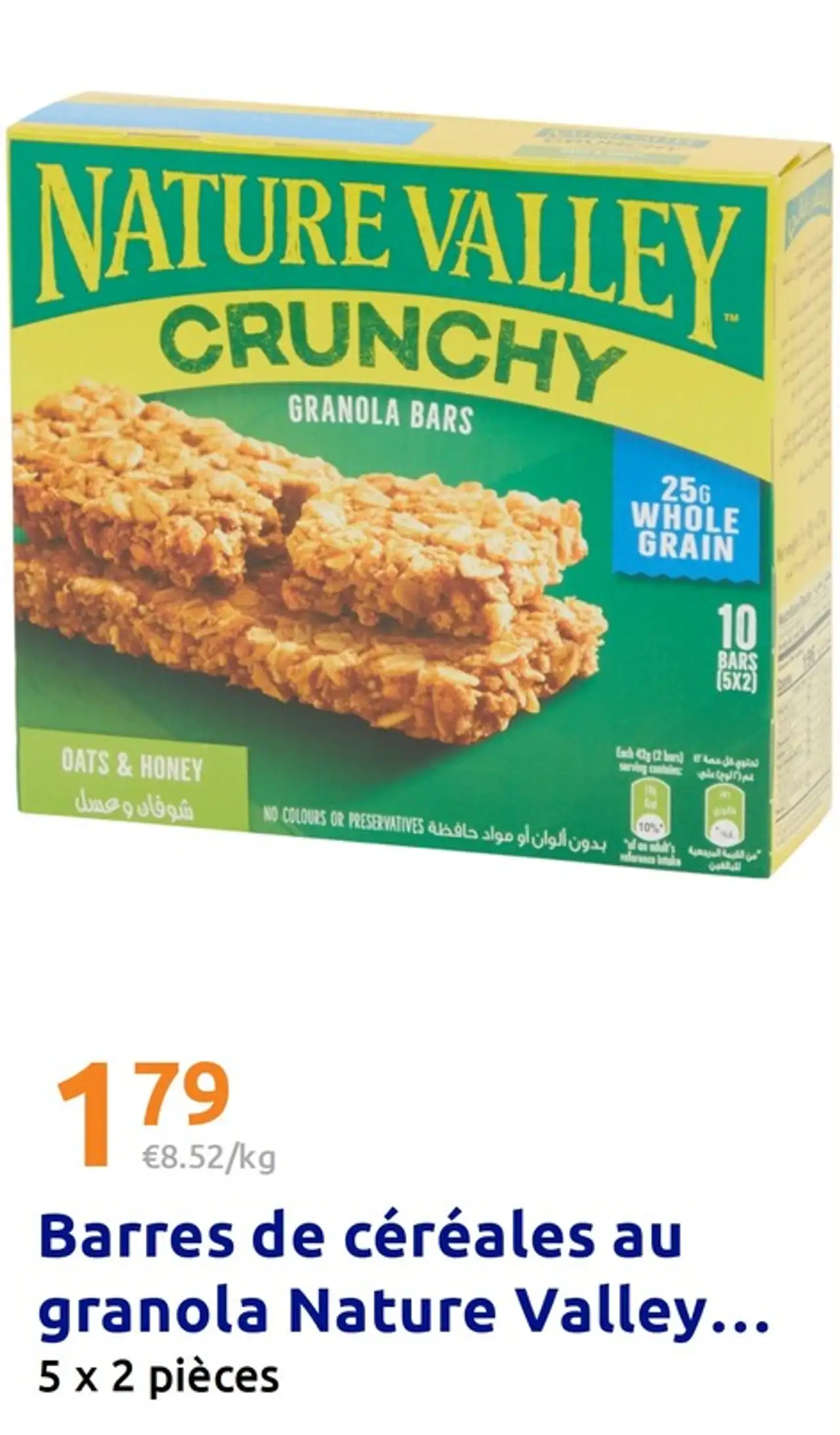Barres de céréales au granola Nature Valley Avoine et miel
