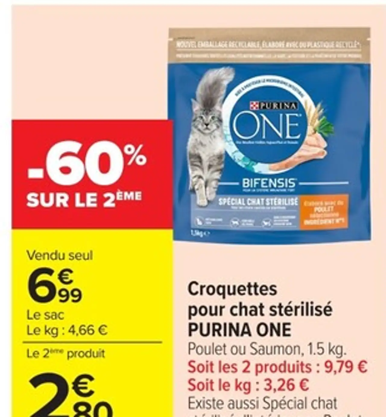 Croquettes pour chat stérilisé PURINA ONE