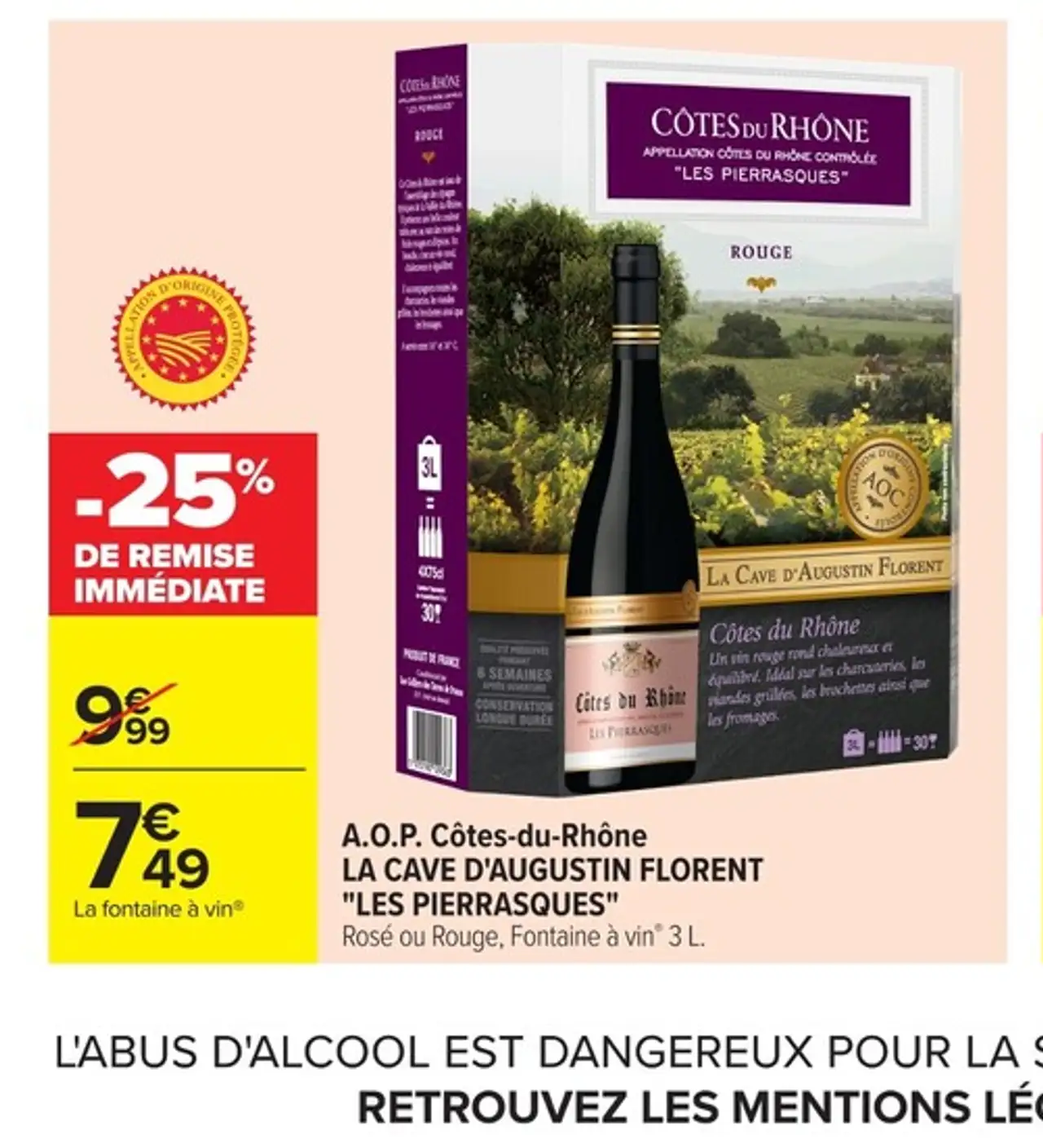 A.O.P. Côtes-du-Rhône LA CAVE D'AUGUSTIN FLORENT "LES PIERRASQUES"