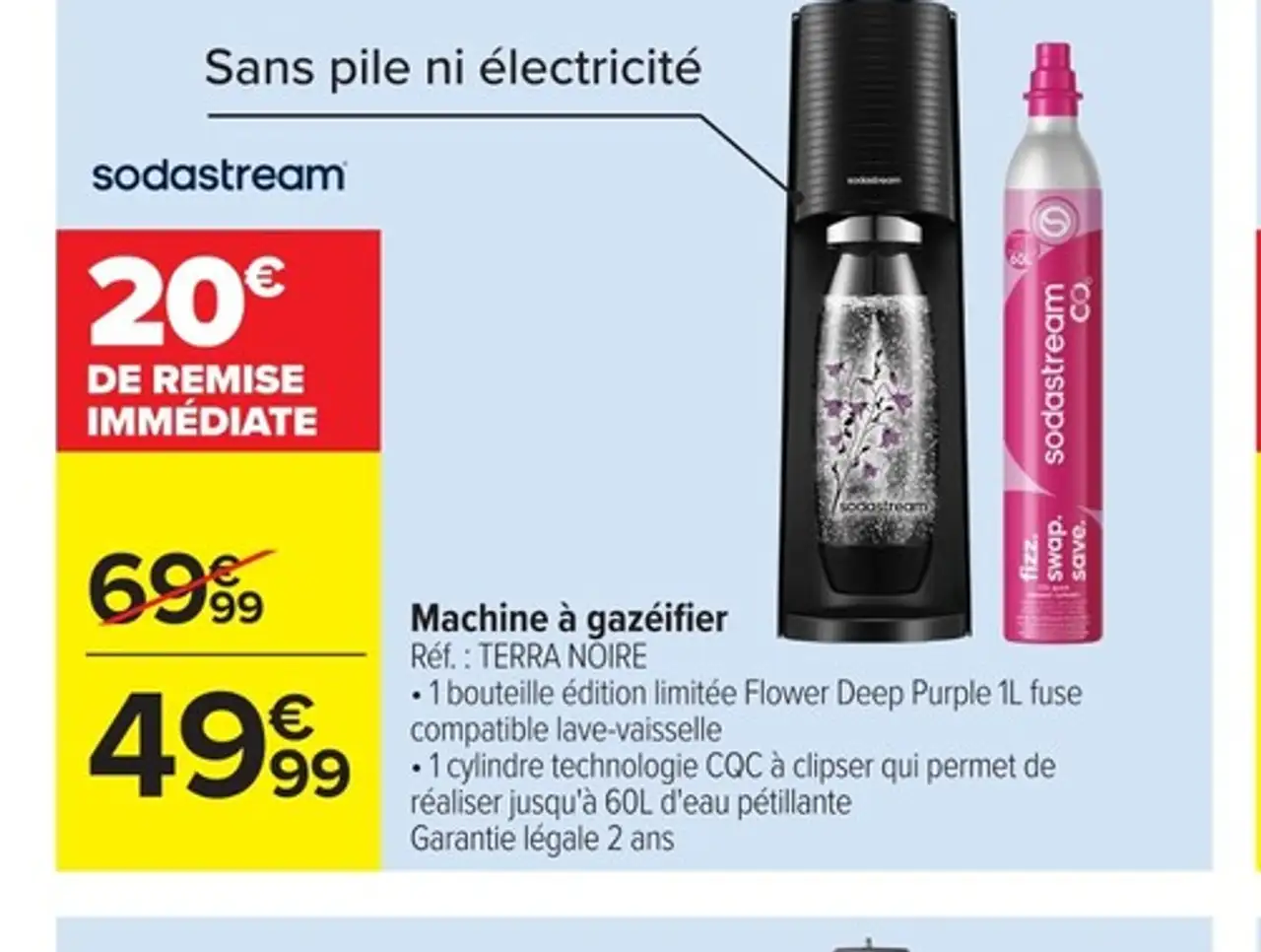 Sodastream Machine à gazéifier TERRA NOIRE