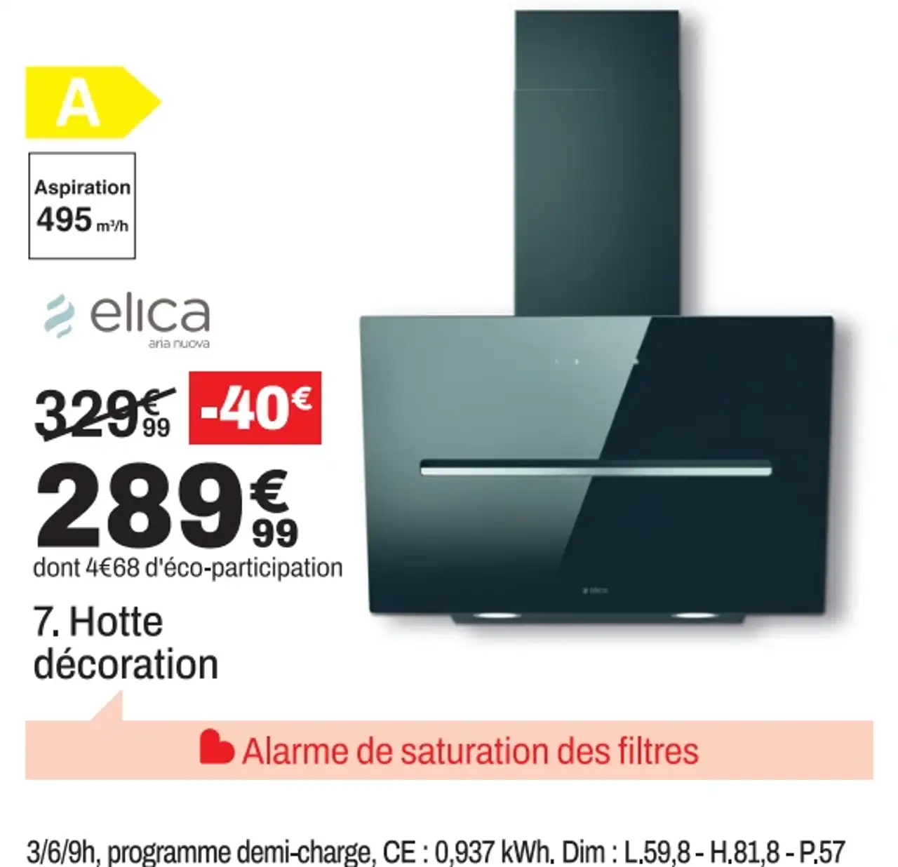 Hotte décoration ELICA SHY-S BL/A/6
