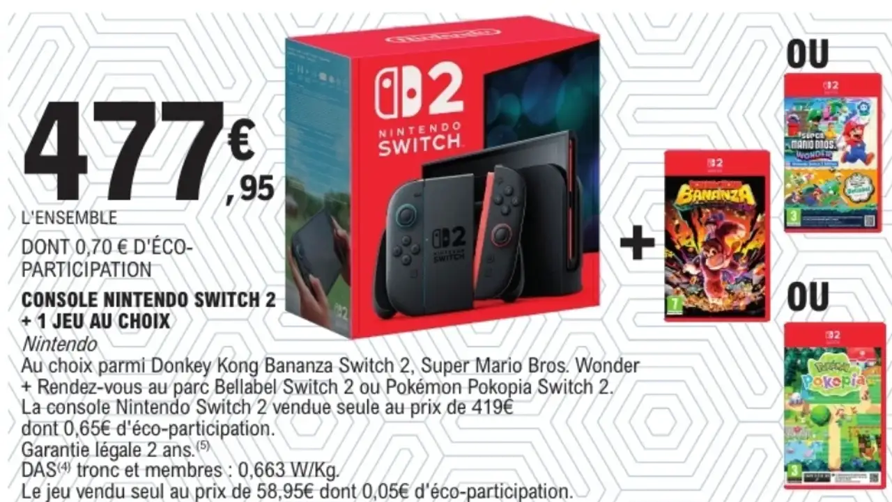 Console Nintendo Switch + 1 Jeu au Choix