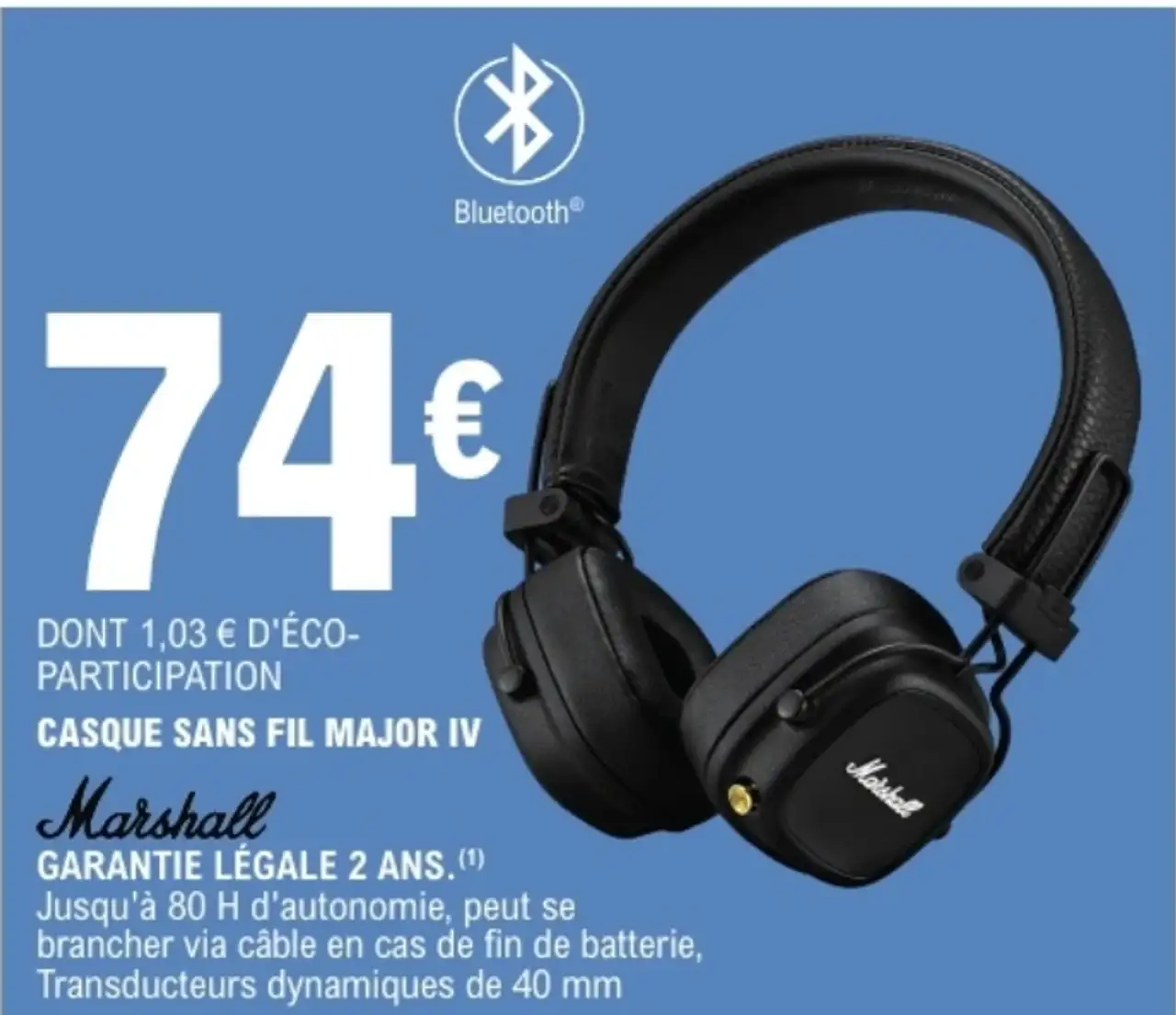 Casque sans fil Major IV Marshall