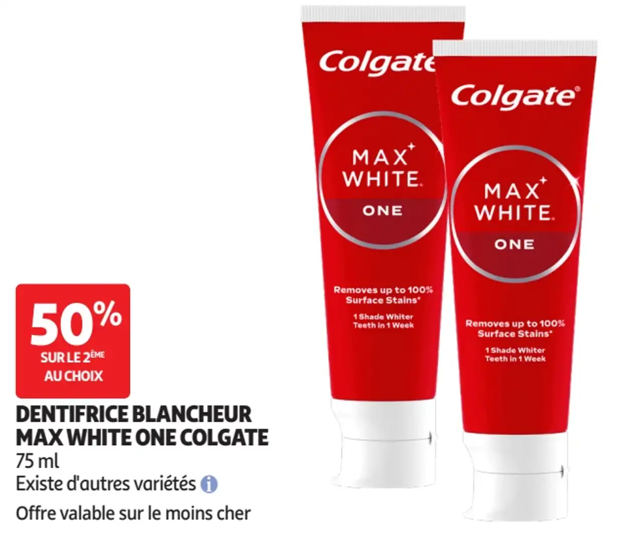 Dentifrice Blancheur Max White One Colgate