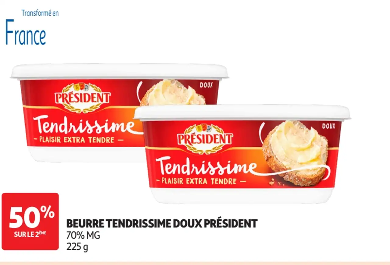 Beurre Tendrissime Doux Président