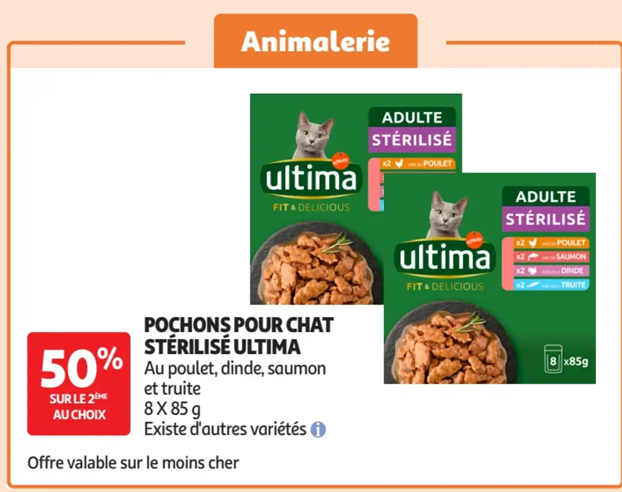 Pochons pour chat stérilisé Ultima