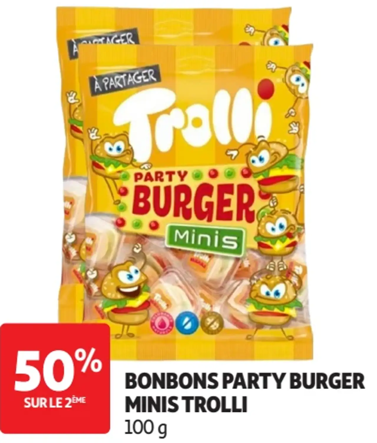 Bonbons Party Burger Minis Trolli 100 g