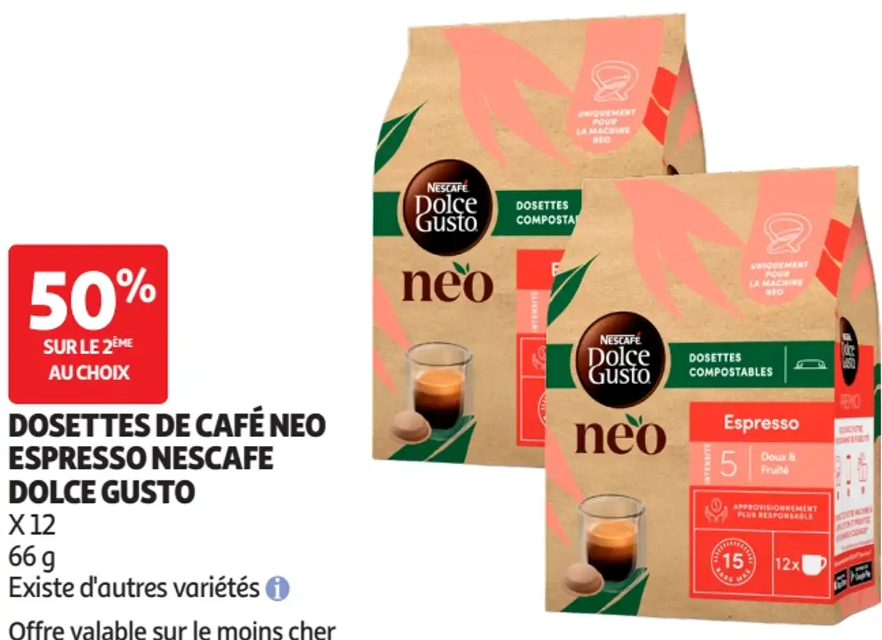 Dosettes de café Néo Espresso Nescafé Dolce Gusto X 12, 66 g