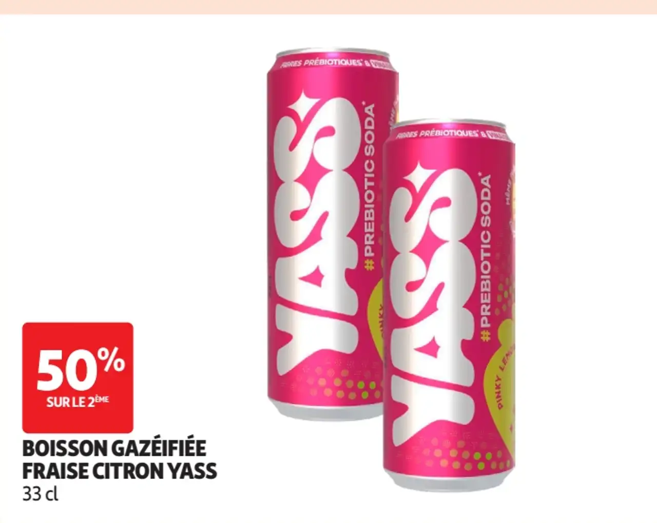 Boisson gazéifiée fraise citron Yass