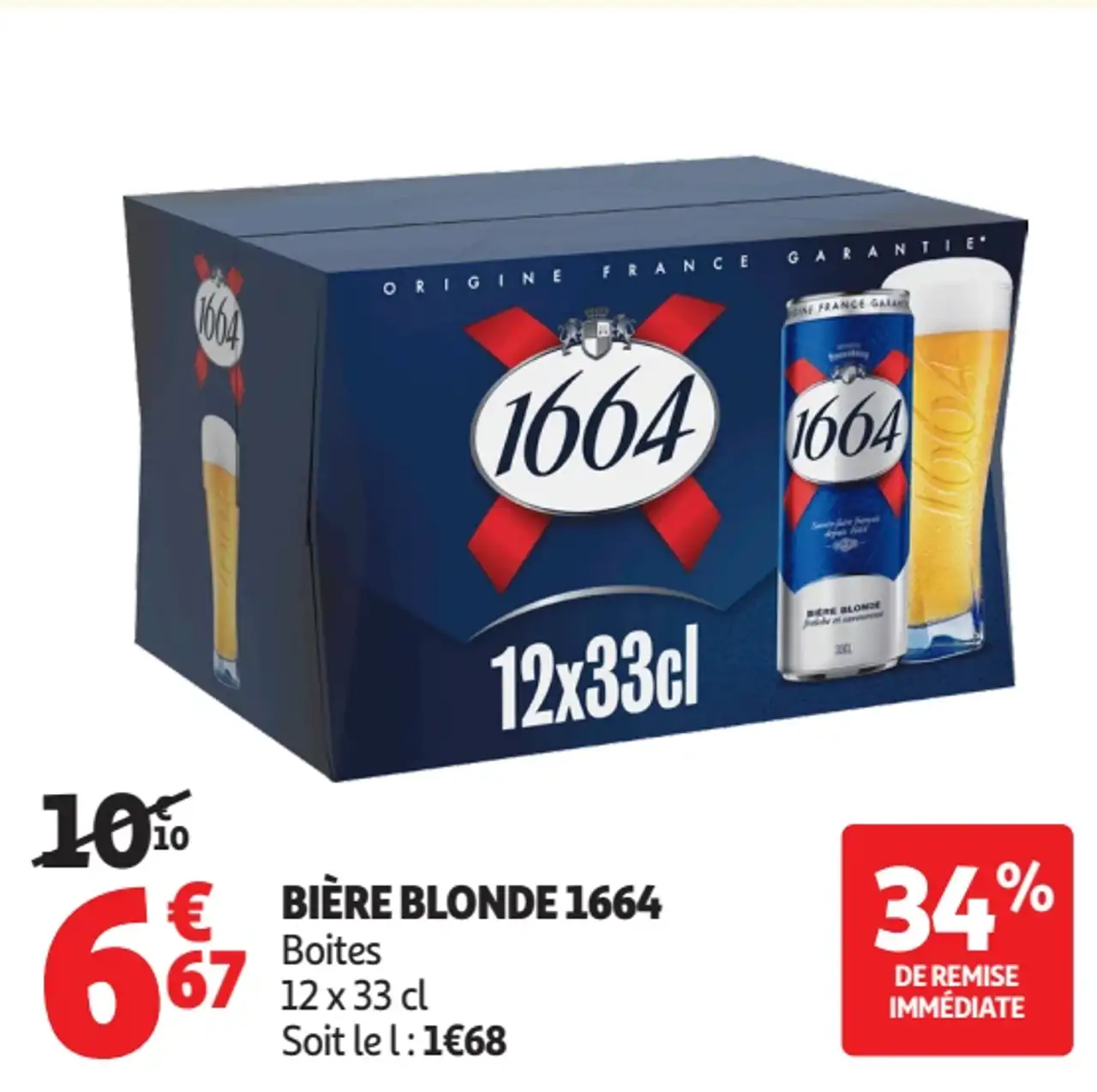 Bière blonde 1664 Boites