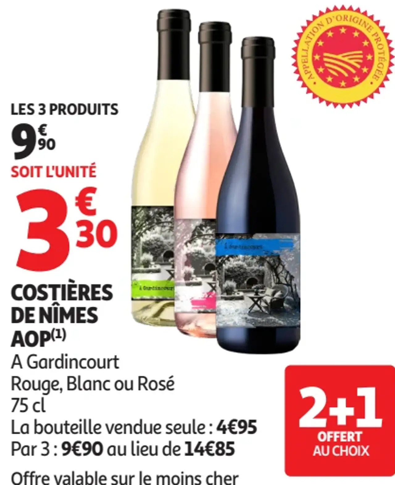 Costières de Nîmes AOP A Gardincourt Rouge, Blanc ou Rosé