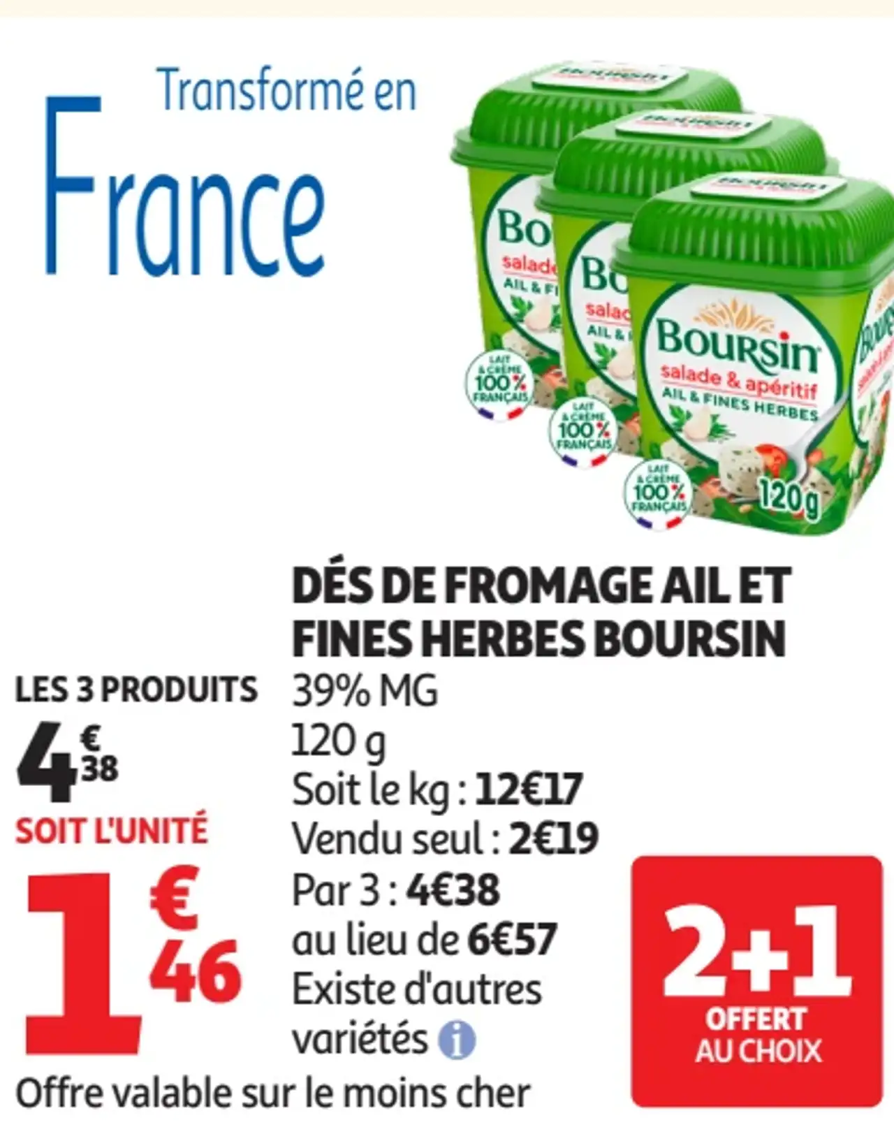 Dés de fromage ail & fines herbes Boursin