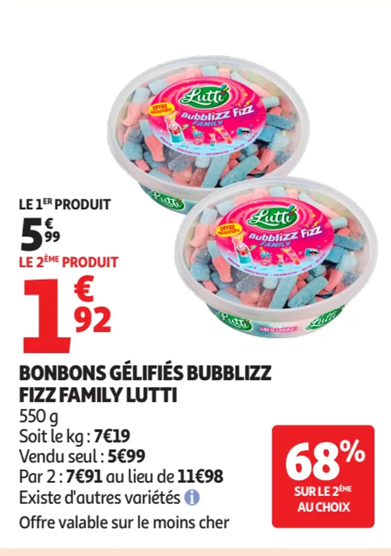 Bonbons gélifiés Bubblizz Fizz Family Lutti