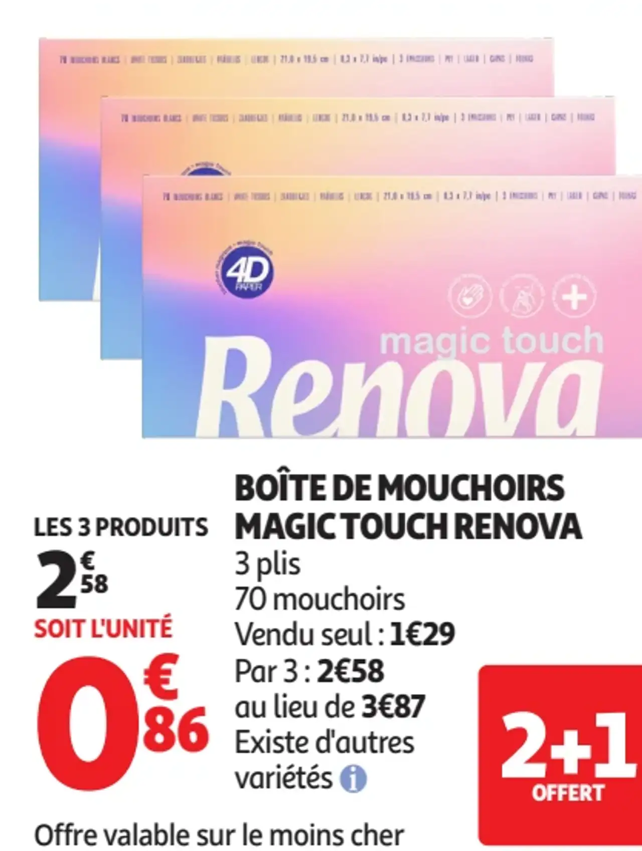 Boîte de mouchoirs Magic Touch Renova