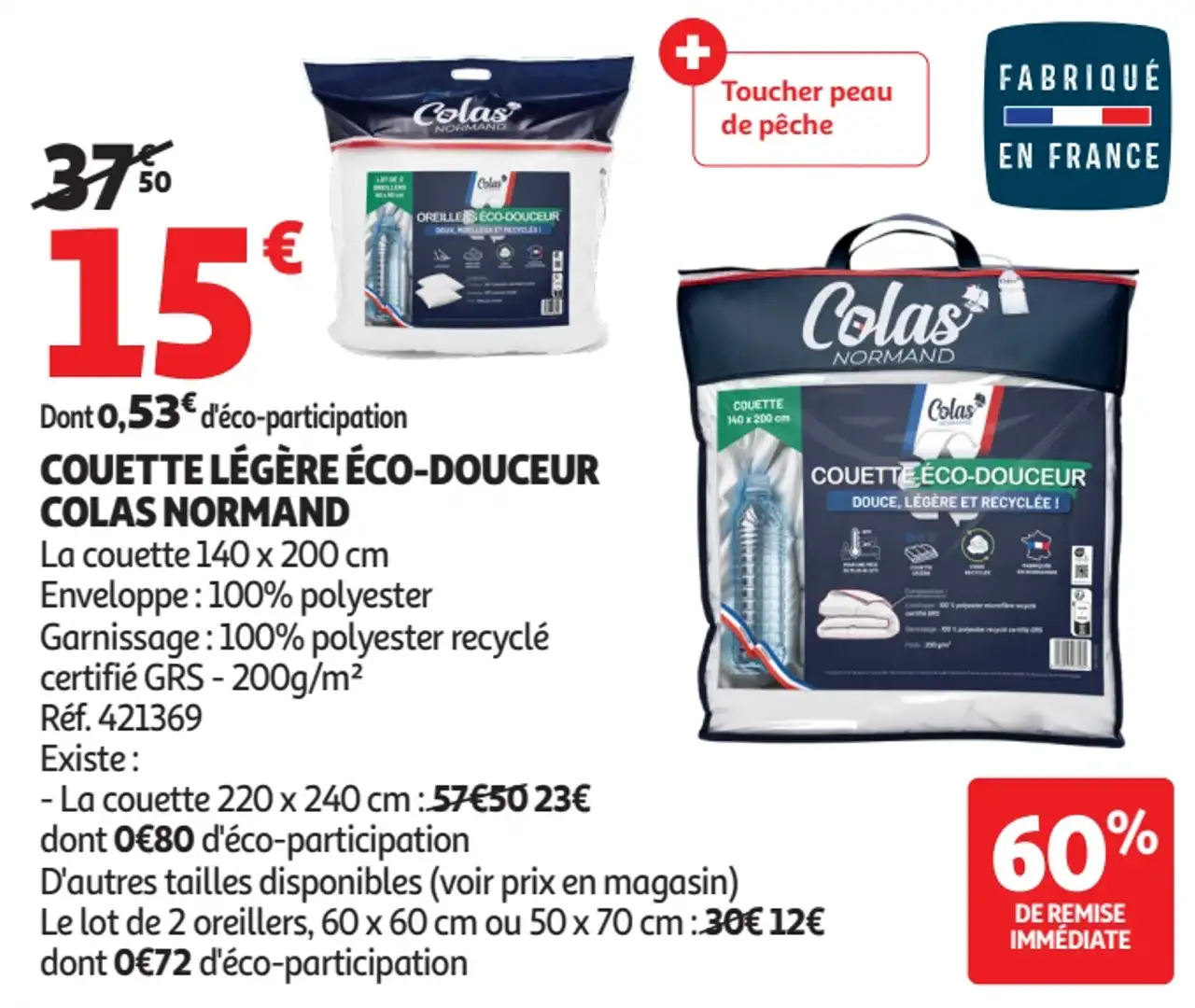 Couette Légère Éco-Douceur Colas Normand