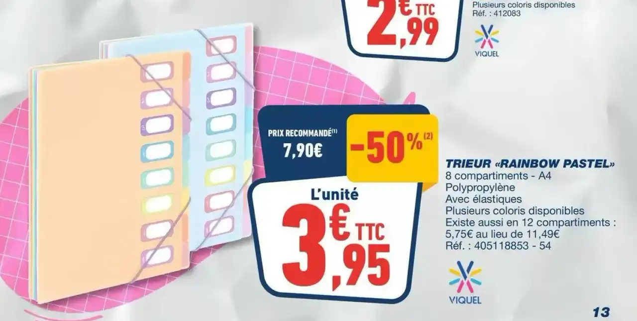 Trieur «Rainbow Pastel» Viquel