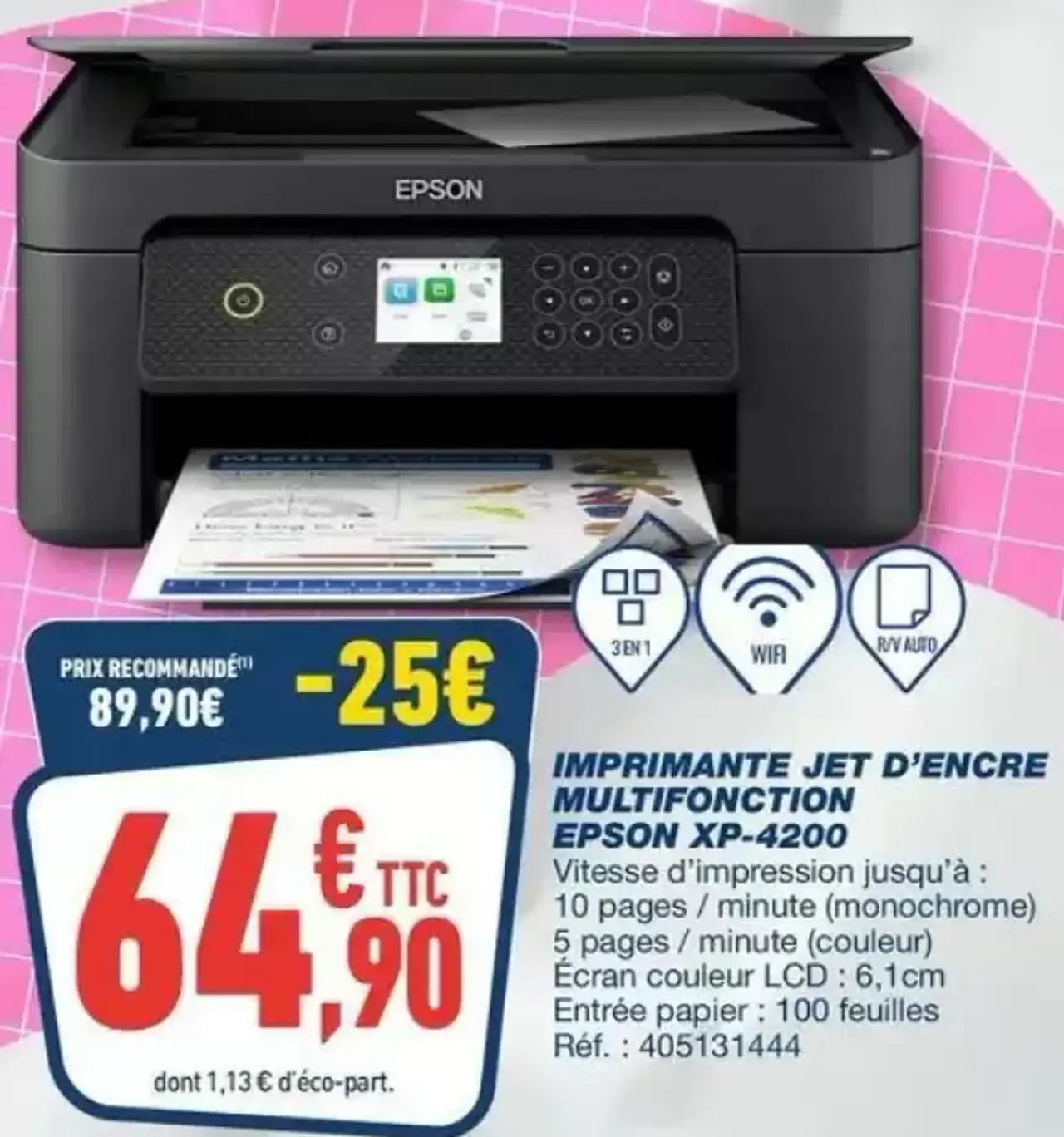 Imprimante jet d'encre multifonction Epson XP-4200