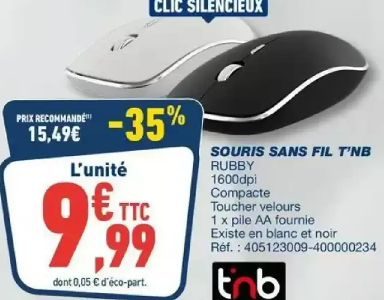Souris sans fil T'nB Rubby